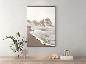 Modern Landscape Painting Texture Hanging Painting 3d model