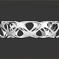 Silver Fashion Bracelet With Intricate Hollow Pattern And Shiny Metallic Finish