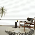 Modern Wooden Frame Leisure Chair With Black Leather Small Side Table And Geometric Rug