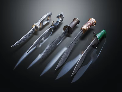 Modern Dagger Sword 3d model