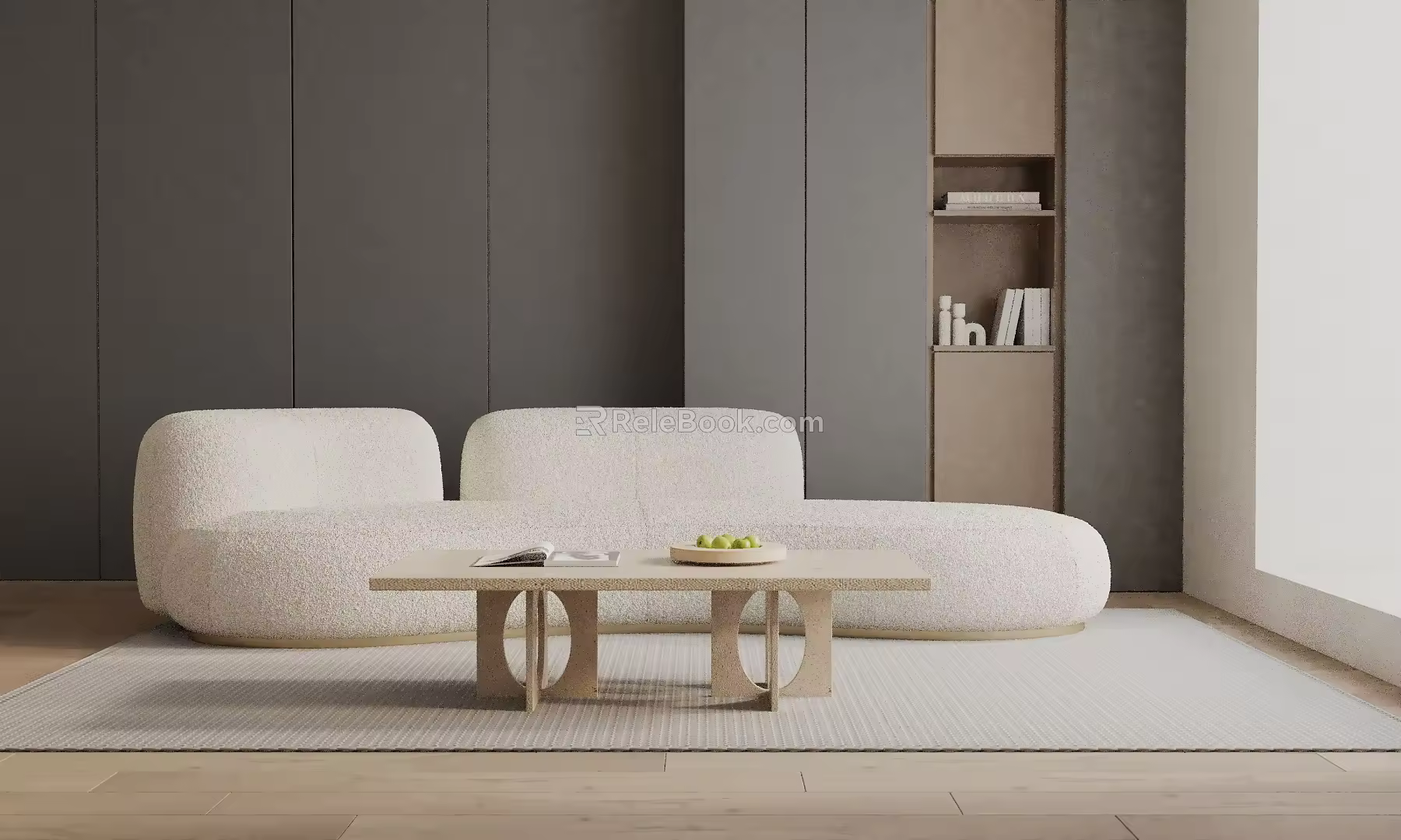 Three-seat sofa 3d model