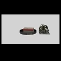 Elegant Decorative Ornament Set With Black Tray Books Magazine And Metal Frame Succulent