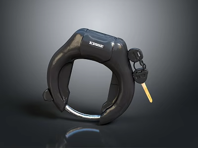 KRYPTON U Shaped Security Lock With Keys For Home And Bicycle Safety 3d model