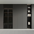 Modern minimalist bookcase 3d model