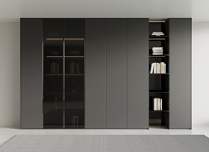 Modern minimalist bookcase 3d model