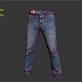 Classic Blue Denim Jeans With Straight Leg Design And Front Pockets