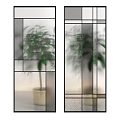 Modern glass screen partition 3d model