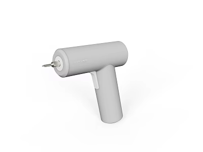 White Portable Handheld Electric Tool With Ergonomic Handle And Metal Tip 3d model