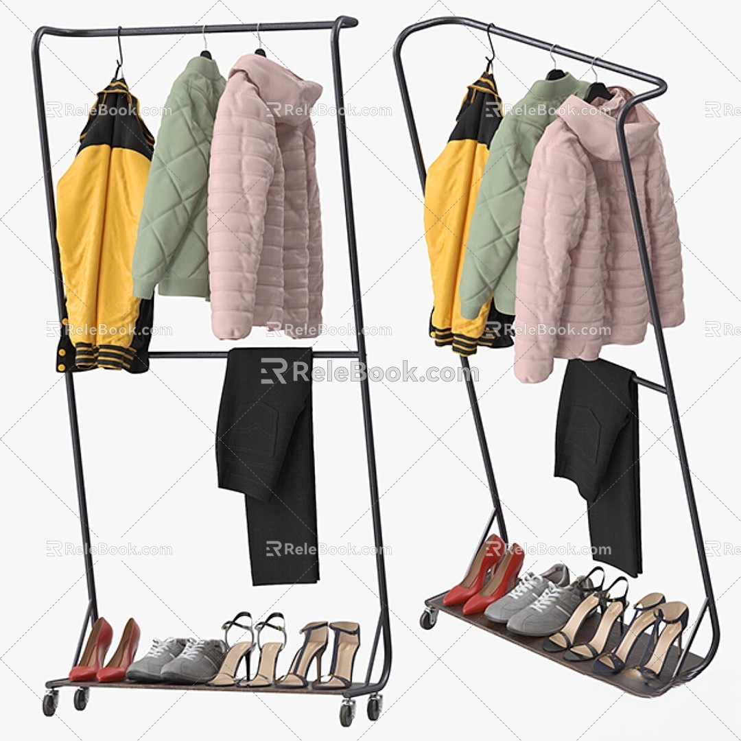 clothes clothing hanger jacket hall ikea 3d model