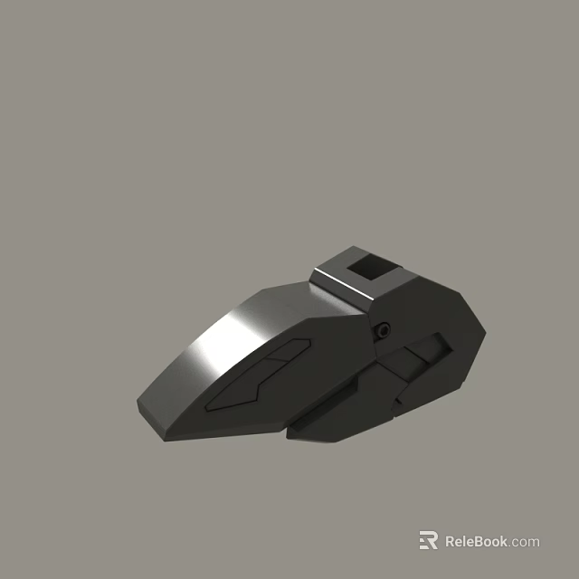 Metallic Mechanical Part 3D Model With Geometric Design And Smooth Surface 3d model 