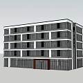 Multi Storey Modern Industrial Factory Building With Glass Curtain Walls Company Logo And Landscaped Entrance