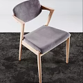 Modern Accent Chairs Featuring Wooden Legs Upholstered Velvet Seats And Unique Backrest Design