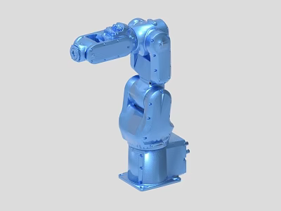 Advanced Blue Industrial Robot Arm For High Precision Automation Manufacturing Mechanical Structure 3d model