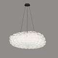 Modern Cloud Shaped White Chandelier with Soft Ambient Lighting for Home Decor