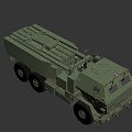 High mobility rocket launcher vehicle 3d model