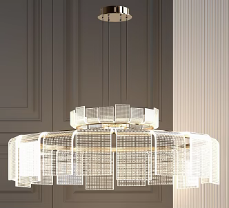 Light Luxury Chandelier 3d model