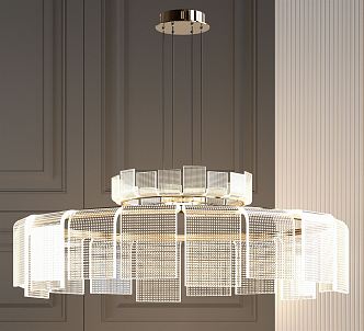 Light Luxury Chandelier 3d model