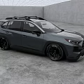 Dark Gray SUV With Roof Rack Black Alloy Wheels And Modern Design