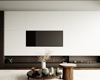 Modern TV background wall ornaments 3d model