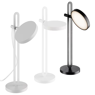 Modern Table Lamps With Various White And Black Sleek Styles For Home 3d model