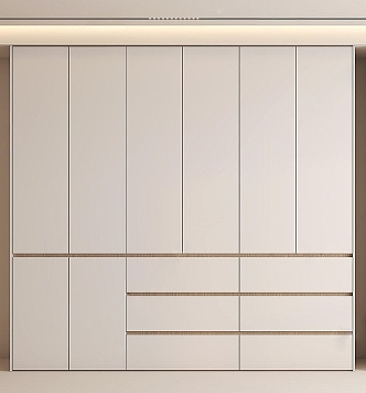 Simple sectional wardrobe 3d model