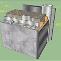 Building Component Structure Featuring Metal Frame Sealing Groove And Insulation Layer 3d model