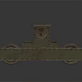Robust Green Train Bogie With Metal Structure And Heavy Duty Wheels