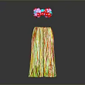 Fashionable Colorful Fringed Skirt With Pink Red Sequined Bow Decorative Design