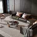 Elegant Modern Bedroom Interior With Luxury Double Bed And Floor To Ceiling Windows