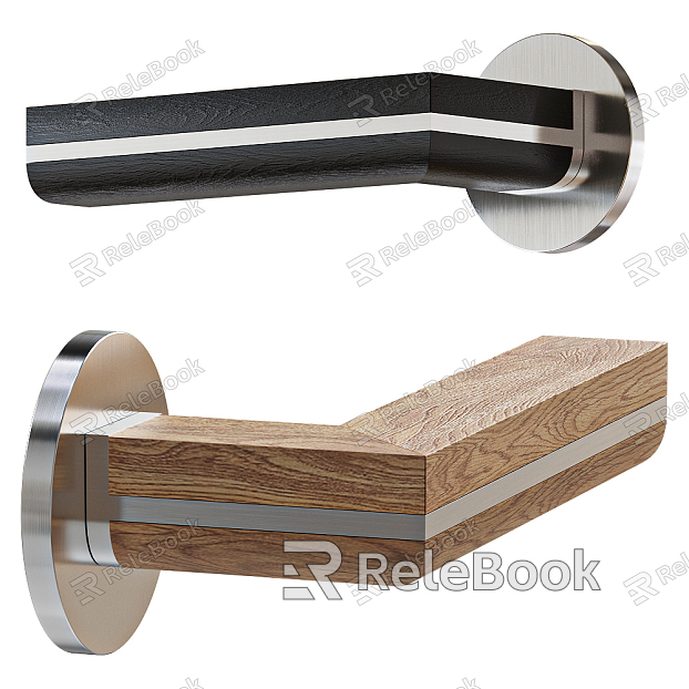 Modern Door Handle Metal Wooden Door Handle model