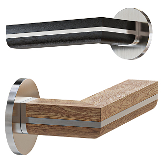 Modern Door Handle Metal Wooden Door Handle 3d model