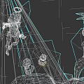 Winged Angelic Warrior With Halo vs Horned Demon Warrior And Green Skulls On Glowing Ground