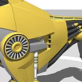 Smart Machine Robotic Dog With Yellow Mechanical Design And Gear Details