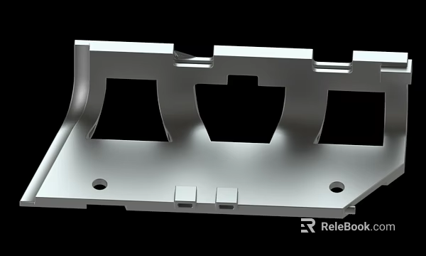 Precision Engineered Metal Mechanical Component With Holes And Structural Grooves 3d model 