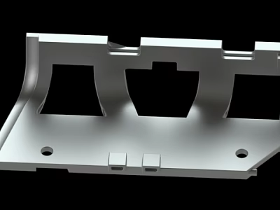 Precision Engineered Metal Mechanical Component With Holes And Structural Grooves 3d model