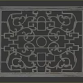 Traditional Chinese Wooden Carved Window Lattice With Intricate Floral And Geometric Patterns