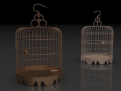 Birdcage Cage Pet Birds Pet Bird Metal Cage Feeding Decorative Ornaments Hanging Ornaments model