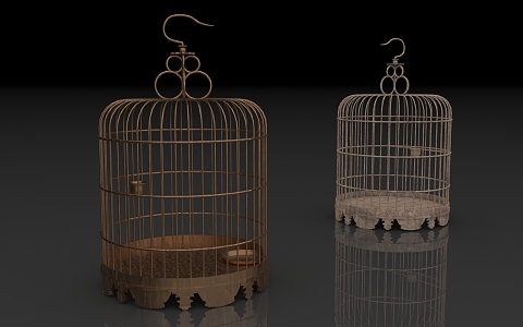 Birdcage Cage Pet Birds Pet Bird Metal Cage Feeding Decorative Ornaments Hanging Ornaments 3d model