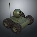 Off Road Exploration Robot With Large Tires Spherical Camera And Antenna 3d model