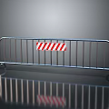 Metal Safety Fence With Red And White Striped For Construction Site Protection