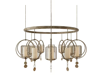 New Chinese Chandelier 3d model