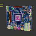 ARIA 10 FPGA Circuit Board With Electronic Components And Development Features