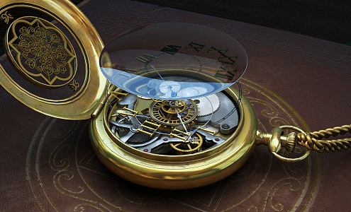 Modern Pocket Watch Pocket Watch 3d model