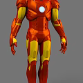 Iron Man Armor 3D Model With Red And Yellow Exterior Design Features 3d model