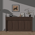 Antique Sideboard Entrance Cabinet 3d model