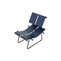 Blue Leisure Chair With Modern Metal Frame And Sleek Contemporary Design Elements