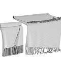 Soft Colored Scarves With Fringes In Gray Brown And Beige Designs