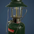 Vintage Green Coleman Candle Lantern With Classic Design And Metal Frame