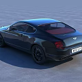 Black Bentley Coupe Sports Car With Red Interior And Luxury Sleek Design