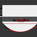 Nutella Retail Display Shelf With Multiple Layers White Red Design Storing Jars